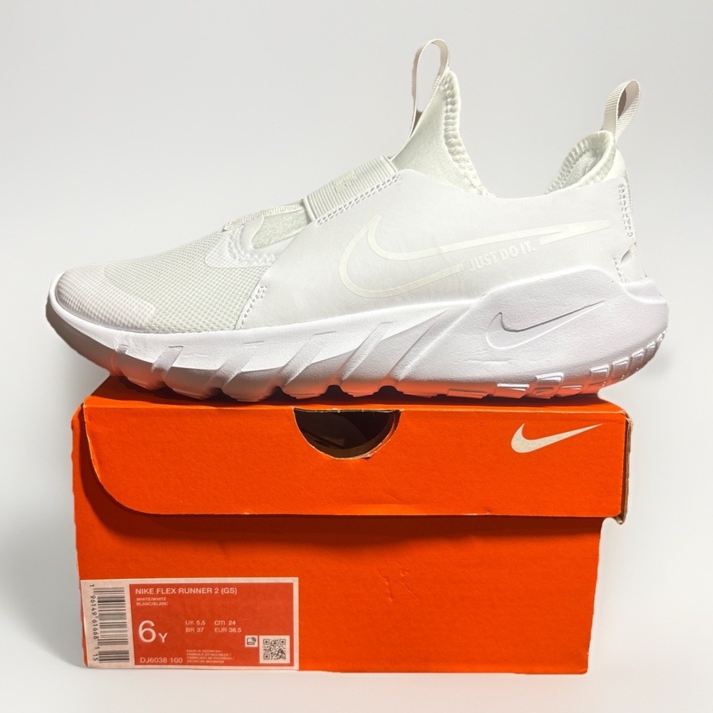 New Nike‎ Flex Runner 2 White/white Slip On Running Shoes